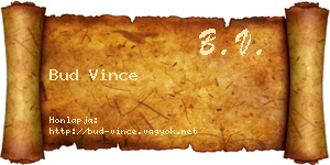 Bud Vince névjegykártya